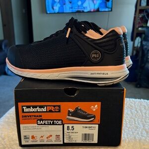 Timberland PRO Black and Pink Composite Toe Shoes